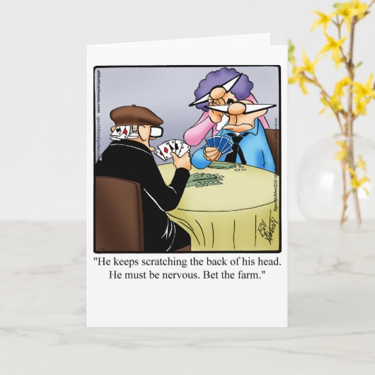 私たちおもしろいの誕生日ユーモア・カード カード (黄色い花)