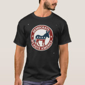 私たちおもしろいはアメリカの政治的政党を嫌っている Tシャツ (正面)