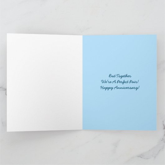 私たちおもしろいは完璧なペア記念日カードを作る カード (内部)
