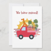 私たちおもしろいは犬を移動バッグ移動でトラック上に 案内状 (正面)