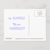 私たちおもしろいはItの駆け落ち発表をした 案内ポストカード (裏面)