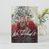 私たちおもしろいはItスクリプト写真クリスマスを降りた シーズンカード (スタンド正面)