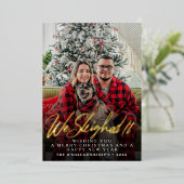 私たちおもしろいはItスクリプト写真クリスマスを降りた 箔シーズンカード (立ち正面)