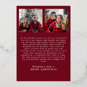 私たちおもしろいはItスクリプト写真クリスマスを降りた 箔シーズンカード (裏面)