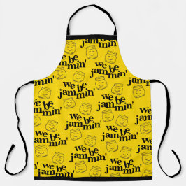 私たちおもしろいはJammin'笑顔の踊り缶詰ジャース エプロン