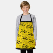 私たちおもしろいはJammin'笑顔の踊り缶詰ジャース エプロン (着用した状態)
