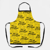 私たちおもしろいはJammin'笑顔の踊り缶詰ジャース エプロン (正面)