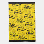 私たちおもしろいはJammin'笑顔の踊り缶詰ジャース キッチンタオル (縦)