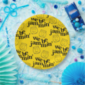 私たちおもしろいはJammin'笑顔の踊り缶詰ジャース ペーパープレート (パーティー)