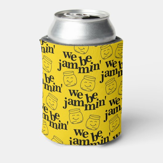 私たちおもしろいはJammin'笑顔の踊り缶詰ジャース 缶クーラー (缶裏面)