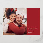 私たちおもしろいを見てクリスマスのフェスティバル写真 箔シーズンカード (正面)