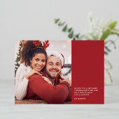 私たちおもしろいを見てクリスマスのフェスティバル写真 箔シーズンカード (立ち正面)