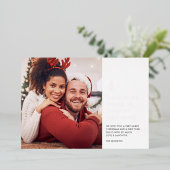 私たちおもしろいを見てクリスマスのフェスティバル写真 箔シーズンカード (立ち正面)