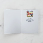 私たちおもしろいチキングループのクリスマスの願いの群れ カード (内部)