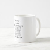 私たちおもしろい全員の勤続記念日マグ コーヒーマグカップ (正面右)