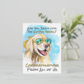 私たちおもしろい全員の退職祝い 箔シーズンポストカード (立ち正面)