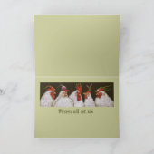 私たちおもしろい全員の鶏の誕生日カード カード (内部)