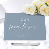 私たちお気に入りのの人々は埃っぽいブルー結婚ズを ゲストブック