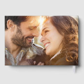 私たちお気に入りのの人々写真Sage Green Foil結婚's ゲストブック (裏面)