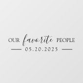 私たちお気に入りのの人結婚々の鏡デカール ウィンドウサイン (シート)