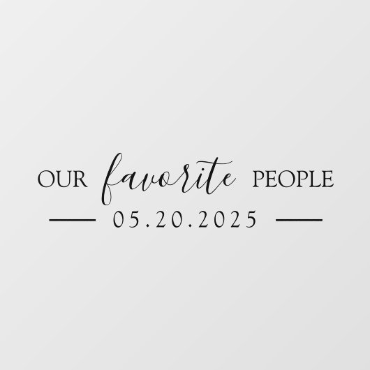 私たちお気に入りのの人結婚々の鏡デカール ウィンドウサイン (シート)