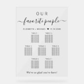 私たちお気に入りのの人結婚の7つのテーブル席 アクリルサイン (正面)