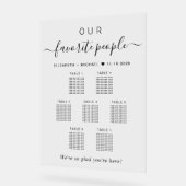 私たちお気に入りのの人結婚の7つのテーブル席 アクリルサイン (傾斜)