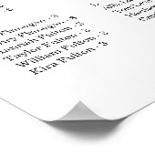 私たちお気に入りのの人 |アルファベット順の座席表 ポスター (角)