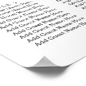 私たちお気に入りのの人 |スクリプト結婚のシーティングチャート ポスター (角)