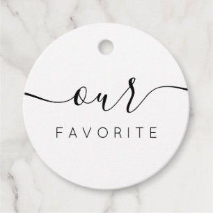 私たちお気に入りのの歓迎結婚バッグメッセージカード フェイバータグ