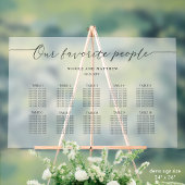 私たちお気に入りのの10人のテーブルのシーティングプランは曇った アクリルサイン