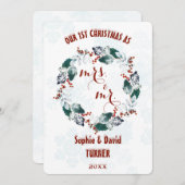 私たちお洒落の初めてのクリスマス冬リース シーズンカード (正面/裏面)