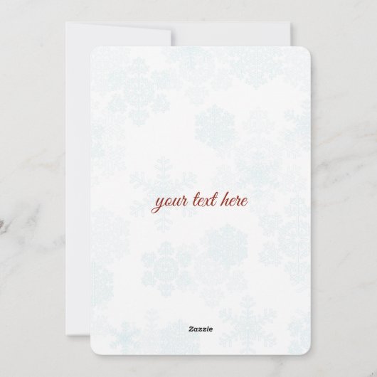 私たちお洒落の初めてのクリスマス冬リース シーズンカード (裏面)