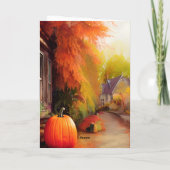 私たちからのサンクスギビングの祝福 カード (裏面)