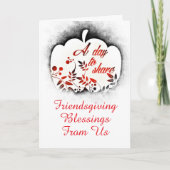 私たちからのサンクスギビングの祝福 カード (正面)