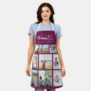 私たちから ナナへ愛をこめて 家族のフォトコラージュ エプロン
