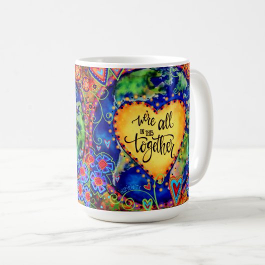 私たちかわいらしは皆、この引用文にいる コーヒーマグカップ (正面右)