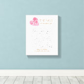 私たちがあなたについて愛する50事の水彩ハートママ キャンバスプリント (インサイチュ (ウッドフロア))