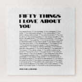 私たちがあなたについて愛する50事バレンタインデーの贈り物 ジグソーパズル (縦)