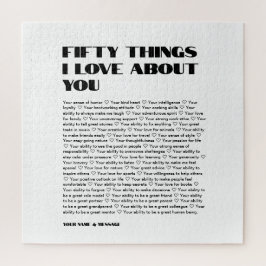 私たちがあなたについて愛する50事バレンタインデーの贈り物 ジグソーパズル