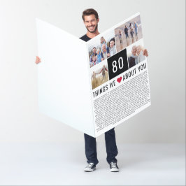 私たちがあなたに対して愛する80もの | 80誕生日 カード