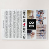 私たちがあなたに対して愛する80もの | 80誕生日 ジグソーパズル (横)