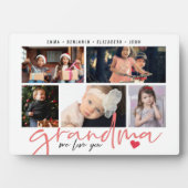 私たちがあなたを愛するおばあちゃんモダン写真コラージュ フォトプラーク (正面)