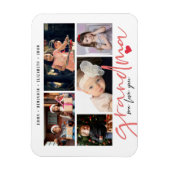 私たちがあなたを愛するおばあちゃんモダン写真コラージュ マグネット (縦)