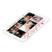 私たちがあなたを愛するおばあちゃんモダン写真コラージュ マグネット (左側)