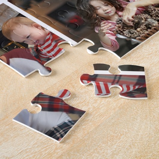 私たちがあなたを愛するおばあちゃん写真コラージュ ジグソーパズル (側面)