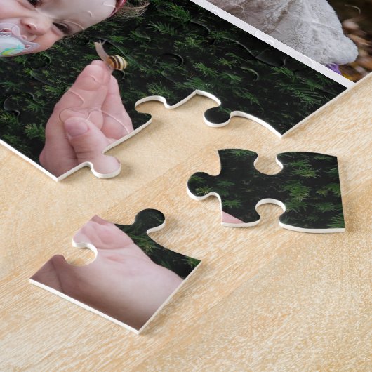 私たちがあなたを愛するおばあちゃん写真コラージュ ジグソーパズル (側面)