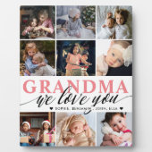 私たちがあなたを愛するおばあちゃん写真コラージュ フォトプラーク (正面)