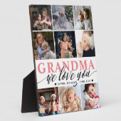 私たちがあなたを愛するおばあちゃん写真コラージュ フォトプラーク (側面)