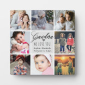私たちがあなたを愛するおばあちゃん写真コラージュ フォトプラーク (正面)